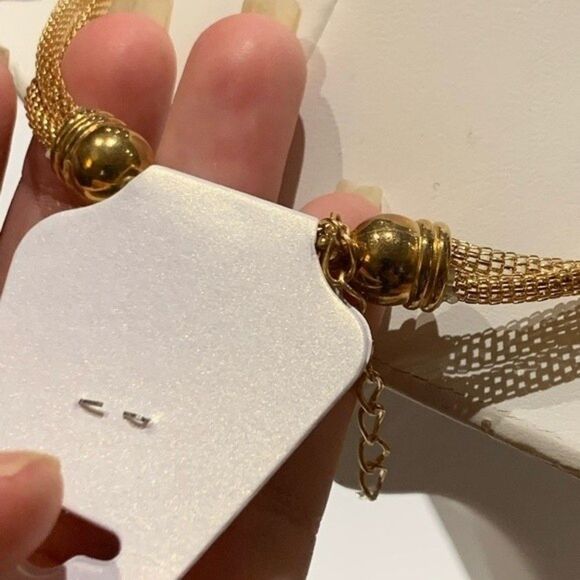 New NWT Necklace gold beaded‎ fashion jewelry new BBM-A - Picture 4 of 4